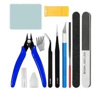 AMSGANK Model Making Tools Kit, 14 PCS Hobby Building Tool Set with Storage Box for Plastic Model Kits, Car Models, Miniature Assembly, Repair and Crafting