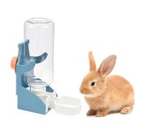 AMSGANK Rabbit Water Bottle, 500ml Automatic Feeder Hanging Water Dispenser for Small Animals, Rabbit, Guinea Pig, Rat, Chinchilla, Ferret, Squirrel, Hedgehog, Dwarf (Blue)
