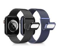 AMSKY 2 Piece Magnetic Bands Compatible with Apple Watch Band 44 mm 40 mm 46 mm 42 mm 45 mm 41 mm 38 mm 49 mm, Milanese Metal with 2 Magnets for iWatch Series 11 10 9 8 7 6 5 4, Ultra SE 3 2 1