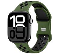 AMSKY Silicone Sport Strap Compatible for Apple Watch 44 mm 40 mm 46 mm 42 mm 45 mm 41 mm 38 mm 49 mm Men Women, Waterproof Straps with Holes for iWatch Ultra SE Series 11 10 9 8 7 6 5 4 3 3 21