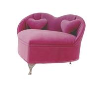 AMSLSIU 1/12 Dollhouse Miniature Heart Shaped Sofa Offer Durability And Comfort Kids Play House Accessories Miniature Single Sofa Mode Is Designed To Fit 1/12 Scale Dolls