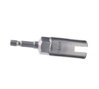 AMSLSIU 1/4 Drills Bits Nut 35mm Socket Adapter Nut Fit for All Home Improvement Needs Easy to Store and Tighter Sleeve is Held Shutters Steel Slot Bolts Screwdriver Sleeve, Silver, 80x14mm