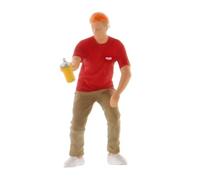 AMSLSIU 1/87 Diorama Graffiti Figure Characters Resin People Train Layout Unique and Colorful Figures Miniature, boy red