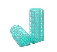 AMSLSIU 1 Set Hair Curler Fool-Style for Operation Bright Color Hairdressing Safety Unique Design Hairdress Roller for Short Medium Hair, Green
