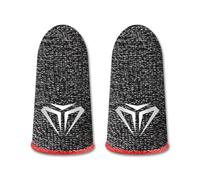 AMSLSIU 10 Pieces Phone Game Fingertip Sleeves Sweatproof Anti-slip Touch Screen Gloves Oil-proof Knitting Anti-fingerprint Covers, Red Type 1