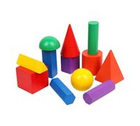 AMSLSIU 12 Pieces of Colorful Pattern Blocks for Exciting Shape Sorting and Teaching
