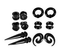 AMSLSIU 12 Pieces Unique Ear Tapers Acrylic Stretching Kit Fashionable Gauges Stretcher Jewelry Eye Catching Set Gifting Option Ear Piercings Jewelry Actrylic Tapers Sets
