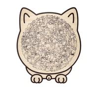 AMSLSIU 135Piece 3D Cat Jigsaw Wooden Puzzles Cats Puzzletoy Unique Animal Shape Woodpuzzle puzzle for Kitten lovers and Home, Wood original color