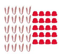 AMSLSIU 20pcs Delightful Christmas Hat And Scarf Set For Bottle And Tree Decor Bottle Decorations Hutschenreuther Christmas 2025, 20-Red Hat+20-Scarf