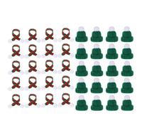 AMSLSIU 20pcs Delightful Christmas Hat And Scarf Set For Bottle And Tree Decor Bottle Decorations Hutschenreuther Christmas 2025, 20-Cuckold+20-Scarf