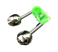 AMSLSIU 20pcs Fishing Bite Alarms Sound Green Rod Bell Stainless Long-Lasting Annunciator Tool Baits Accessory Accessory