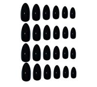 AMSLSIU 24 Pieces Glossy False Nails Press-on Stick-on Tips Lightweight Fingernails Sticker Wearable Full Cover Nail Tips