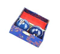 AMSLSIU 2pack/lot Muscle Training Baoding Balls Improve Finger Strength and Flexibility Chinese Baoding Balls with Box, Blue Tai Chi
