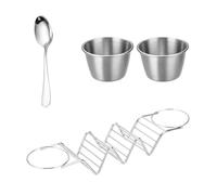 AMSLSIU 2Sets Taco Holder Stands Burritos Tortilla Cooling Stand Rack for Kitchen Restaurant Rustproof Taco Rack Set Stands, A