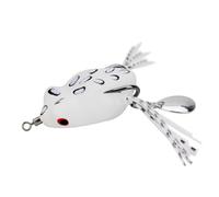 AMSLSIU 3.2CM Fishing Bait Snakehead Frog Hollow Crankbait Flexible Topwater Colored Wire Saltwater Bass Trout Walleye, White