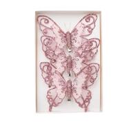 AMSLSIU 3pcs/set Magical Wedding Wreath Ornaments Xmas Decor Supply For Enchanting Displays Christmas Butterfly Decor, pink, 11.5x2x10cm