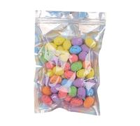AMSLSIU 50pcs/Set Crafty Bird Egg Ornament Set Artistic Additions to Easter Celebrations Artificial Bird Egg Ornament Easter Holiday Decor Mini Artificial, Colorful Dark Spots, 2x2.5cm
