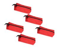 AMSLSIU 5xTool Pouch Tote Bag Zippered Multicolored Multipurpose Zipper Wear-Resistance Convenience Storage Bags Organizer, Red, Small Size