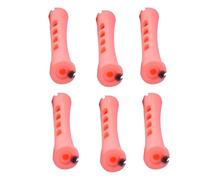 AMSLSIU 6 Pieces Hairdressing Easy to Use Bright Color Assorted Colors Hair Curler Unique Design for Short Medium Hair, 6 Shell Pink, 6Pcs