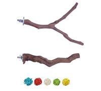 AMSLSIU 7x Safe And Stable Bird Standing Stick Easy To Install Wood Made Perch For Parrots Parrot Bird Standing Stick Natural