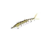 AMSLSIU 8 Segment Multi Jointed Fishing Lure Bionic Bait Eel Swimbait Highly Effective, Yellow, 7 Inch
