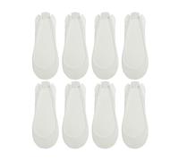 AMSLSIU 8pcs/Set Breathable and Cozy Sock Style Ball of Foot Cushions for Relieving Foot Fatigue Women Metatarsal Pads, White