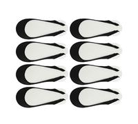 AMSLSIU 8pcs/Set Breathable and Cozy Sock Style Ball of Foot Cushions for Relieving Foot Fatigue Women Metatarsal Pads, Black
