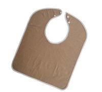 AMSLSIU Adjustable Adult Bibs Functional Clothing Waterproof Solutions Soft Effective Clothing Spills Men Women Mealtime Clothes Protector Dining Bibs, Brown, 21.26x17.72in