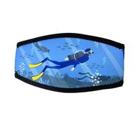 AMSLSIU Adjustable Scuba Diving Mask Strap Cover for Snorkeling and Water Sports, Light Blue, 18 x 10cm