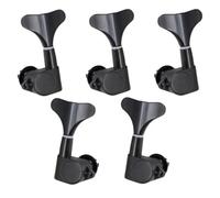 AMSLSIU Alloy Made Bass Tuning Pegs Durable And Rustproof Tuners Easy Installation Guitar String No Gap Accurate Fit Durability, Black, 3 left 2 right
