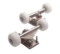 AMSLSIU Aluminum Alloy Skateboard Trucks Hardware Set Skateboard Wheel Double Rocker Skate Wheel Accessories Stable Performance High Speed Silent Bearing 52mm Wheels