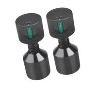 AMSLSIU Anodized Flange Alignment Pins Set Quick Lightweight Easy Plastic Two Hole Built-In Level DesignThe Two Hole Pins Have Built-in Level Wheel Bearing Greaser Tool 2 Flange Aligners, Black, 8cm