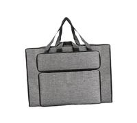 AMSLSIU Art Portfolio Tote Bag with Spacious Zippered Compartment for Canvas Boards Made with Water-Resistant Nylon Painting Sketch Pad Storage Case Art Supplies, Gray