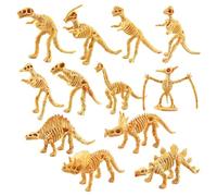 AMSLSIU Assorted Bones Figures Dinosaur Skeleton Play Stimulating Imagination Through Archeology Learning Toys Collection Triceratops Tyrannosaurus Figurines Model Playset