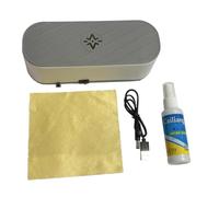 AMSLSIU Automatic Eyeglass Cleaner Noise Reduction Wireless Glasses Washer Device Ultrasonic Eyewear Cleaning Portable High Vibration