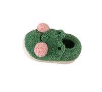 AMSLSIU Autumn Winter Home Slippers Blending Nonslip Safety With Cozy Soft Plush Comfort GiftIt Is Birthday Gift For Family Autumn Winter Anti Slip Thick Soled Warm Slippers, Green, 38-39