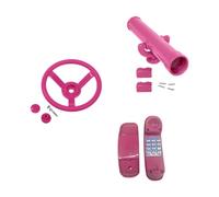 AMSLSIU Backyard Pirate Ship Telescope Provides Exciting Adventures And Fun Steering Experiences For Children At Outdoor Play Areas Pirate Ship Swingset Attachments Tree House Gifts, Style B