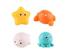 AMSLSIU Badewannenspielzeug Enhancing Bath Time Experience Bathing Attractive Badespielzeug Baby Ab 1 Jahr Badewannen Spielzeug, Yellow + Orange + Wh, Oct，Stf，Crb，S.Ln