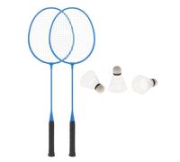 AMSLSIU Badminton Training Set Equip Yourself For Endless Fun And Physical Activity Badminton Racquet Grip Professional Balls Play Easy To Carry Rackets Set For Kids Adults Family, Blue, 67cm
