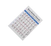 AMSLSIU Bass Guitar Chord Chart Music Instrument Practice Listing 72 Different Chords Classroom Educational Sixth 4 String Guitar Chord Educational Chart Poster, S 21x28cm