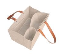 AMSLSIU Big Opening Lightweight Felt Diaper Bag with Reinforced Handle Busy Parents Diaper Folder Tote Tote with Handle Diapers, Beige
