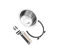 AMSLSIU Bird Parrot Rabbit Kennel Crate Stackable Bowls Effortlessly Holding Food Water Travel And Daily MaterialThe Dog Bowl Is Made Of Durable Stainless Steel, Silver, 150ml