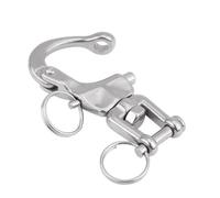 AMSLSIU Boats Snap Shackle Sturdy Small Polishing Swivel Shackles Lightweight Smooth Wide Application Hook Marine Hardware, 128mm