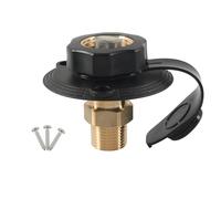 AMSLSIU Boltigen RV Water Inlet Replacement Water Hookup Connector for RVs RV City Fill Inlet Flange Check Valve, B