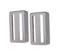 AMSLSIU Brass Pickup Cover Two Line Pickup Cover Electric Guitar Shining Decoration Replacement WidthApprox. 38mm/1.49inch Electric Guitar Replacement Parts, Silver