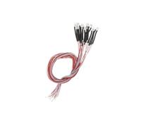 AMSLSIU Bundle of 10 Pre-wired 3mm LED Light Bulb Emitting Diodes DC3V Brilliant and Energy-efficient, White, 30cm