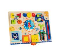 AMSLSIU Busy Board Toy For Kids Unlocking Creativity And Exploration Wood Board Book Toy For Toddler Development Baby Busy