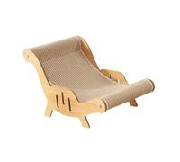 AMSLSIU Cat Beach Lounge Indoor Kittens Cat Scratcher Provides Cozy Warm Modern Style Space Pet Beach Chair For Outdoor Indoor Cats Kittens Chair For Cats Puppy Animals, Brown, 32x53x31cm