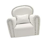 AMSLSIU Charming Baby Photography Props Mini Sofa Seat Exquisitely Crafted for Beautiful Newborn Pictures and Celebratory Decorations Baby Shower Party Decoration Couch Birth Gift, White