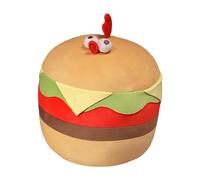 AMSLSIU Charming Hamburger Chick Doll Plush Toy Kids Gift Cartoon Foods Cushion Doll For Playful Decor In Child S Bedroom Lovely Chicken Plush Kids Gift Present Cute